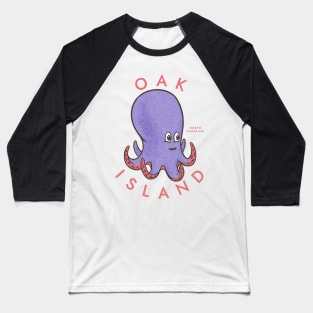 Oak Island, NC Summertime Vacationing Octopus Baseball T-Shirt